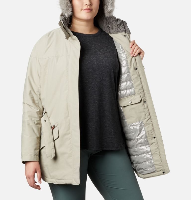 Jacheta Columbia Carson Pass II Dama Gri Deschis | Plus Size LK0Z7S9A8